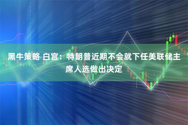 黑牛策略 白宫：特朗普近期不会就下任美联储主席人选做出决定