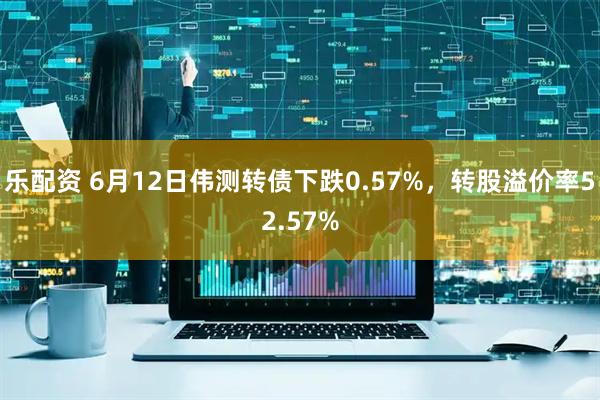 乐配资 6月12日伟测转债下跌0.57%，转股溢价率52.57%